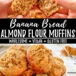 Banana bread almond flour muffins PIN.