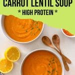 Carrot lentil soup PIN.